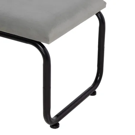 Taburete 110 x 40 x 68 cm Sintētiska Auduma Pelēks Metāls