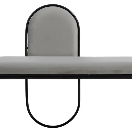 Taburetė 110 x 40 x 68 cm Sintetinis audinys Pilka Metalinis