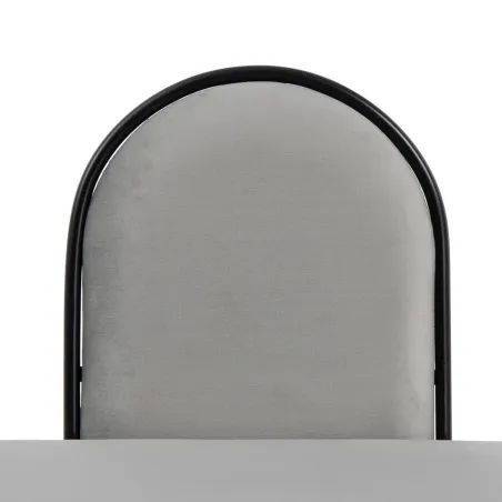 Taburete 110 x 40 x 68 cm Sintētiska Auduma Pelēks Metāls