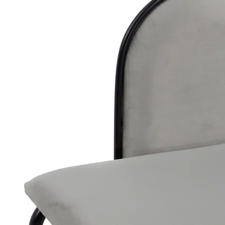 Taburetė 110 x 40 x 68 cm Sintetinis audinys Pilka Metalinis