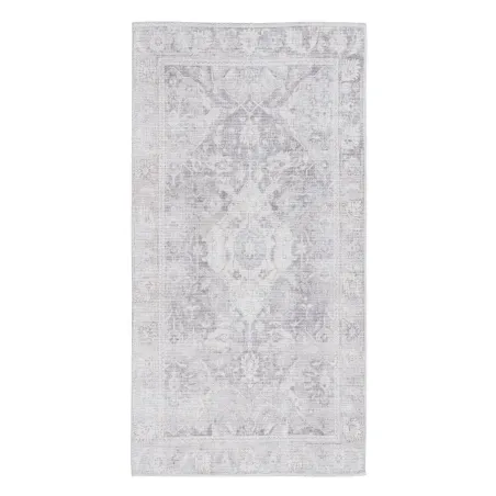 Paklājs 80 x 150 cm Pelēks Poliesters Kokvilna