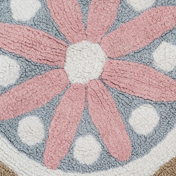 Playmat 100% cotton Flower 100 cm 100 x 100 x 1 cm