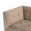Sofa 156 x 81 x 72 cm Šampanas Sintetinis audinys Medžio Aksomas