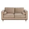 Sofa 172 x 89 x 91 cm Šampanas Sintetinis audinys Medžio Aksomas