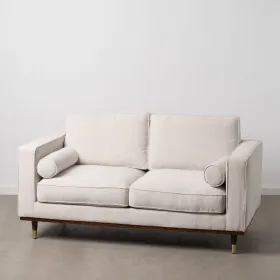 Dīvāns 172 x 89 x 91 cm Sintētiska Auduma Bēšs Koks