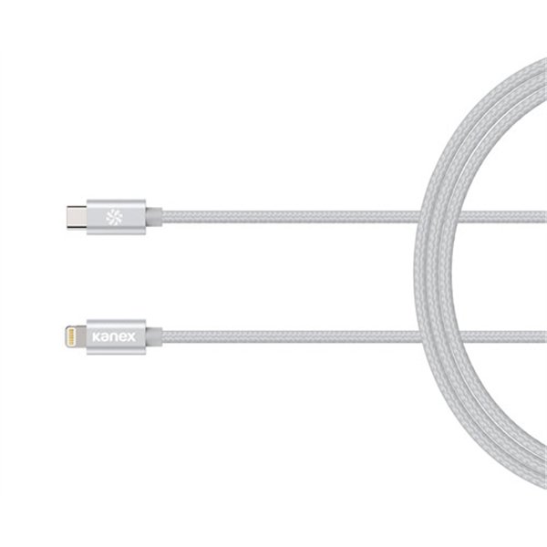 Kanex Premium DuraBraid USB-C to Lightning Cable (Silver)
