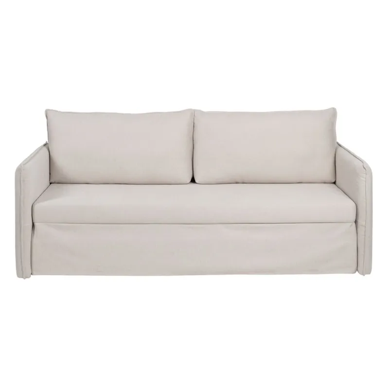 Sohva Beige Polyesteri Pellava 210 x 93 x 95 cm