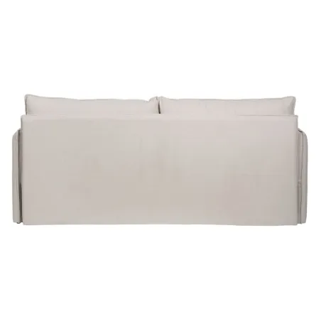 Sofa Beige Polyester Linen 210 x 93 x 95 cm