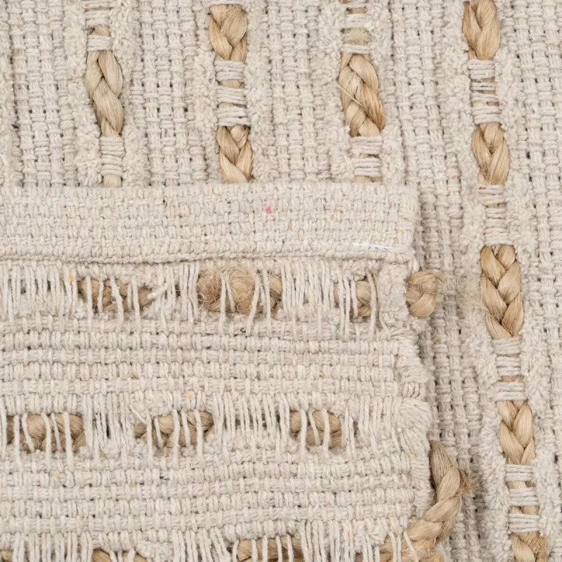 Paklājs Balts Dabisks 70 % kokvilnas 30 % Džuts 170 x 70 cm