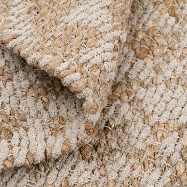 Paklājs Balts Dabisks 60 % Kokvilnas Džuts 170 x 70 cm