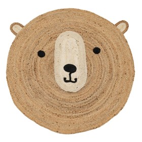 Ковер Медведь Бежевый Натуральный 100 % Джут 100 x 100 cm