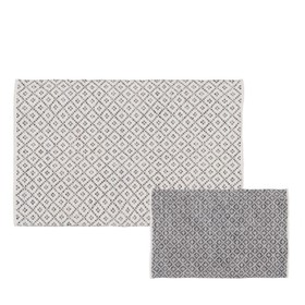 Ковер Белый Серый 70 % хлопок 30 % полиэстер 120 x 180 cm