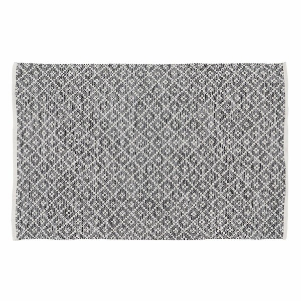 Carpet White Grey 70 % cotton 30 % Polyester 120 x 180 cm