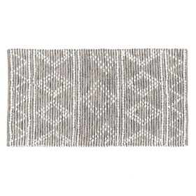 Ковер Белый Серый 60 % хлопок 40 % полиэстер 80 x 150 cm