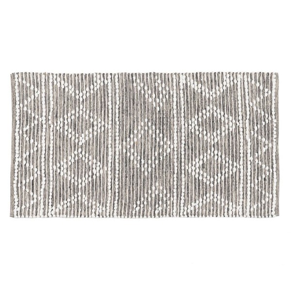 Ковер Белый Серый 60 % хлопок 40 % полиэстер 80 x 150 cm