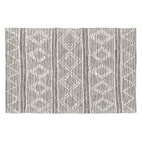 Ковер Белый Серый 60 % хлопок 40 % полиэстер 120 x 180 cm
