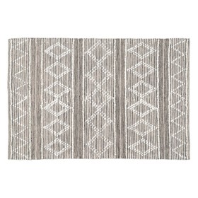 Ковер Белый Серый 60 % хлопок 40 % полиэстер 160 x 230 cm
