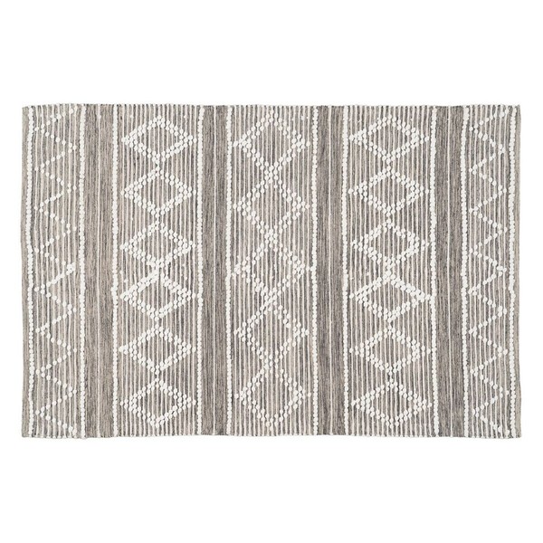 Matto Valkoinen Harmaa 60 % Puuvillaa 40 % Polyesteri 160 x 230 cm