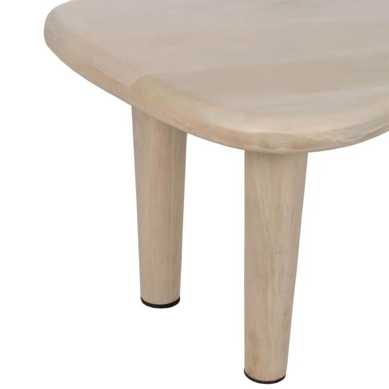 Centre Table White Mango wood 67 x 50 x 38 cm