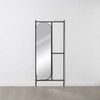 Skrybėlių stovas Juoda Geležis Veidrodis 70 x 4 x 160,5 cm