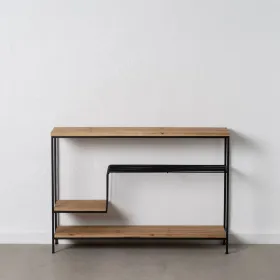 Plaukti Brūns Melns Koks Dzelzs 110 x 28,5 x 76 cm