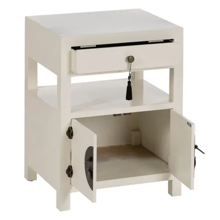 Ночной столик ORIENTE Белый Деревянный MDF 50 x 40 x 66 cm