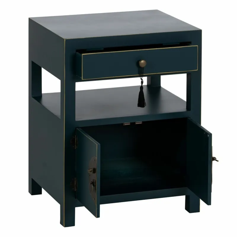 Ночной столик ORIENTE Синий Деревянный MDF 50 x 40 x 66 cm