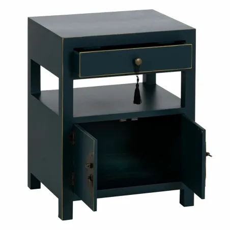 Ночной столик ORIENTE Синий Деревянный MDF 50 x 40 x 66 cm