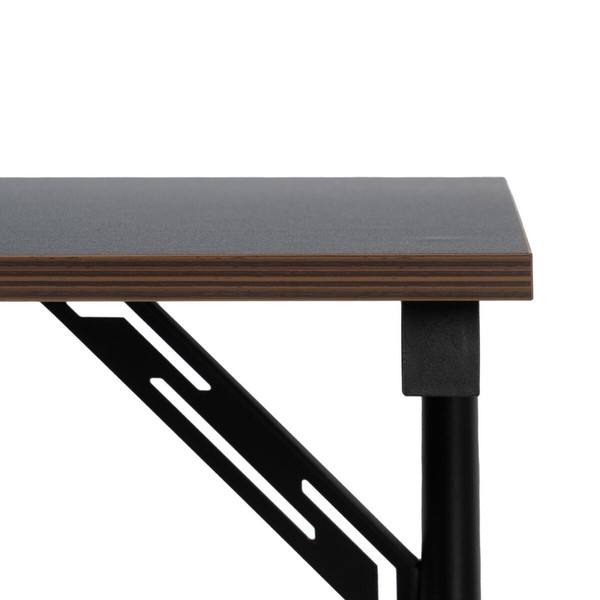 Desk MDF Wood Black Natural 120 x 60 x 75 cm