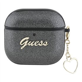 Guess Metallic Script Charm - AirPods 4 Case (black)