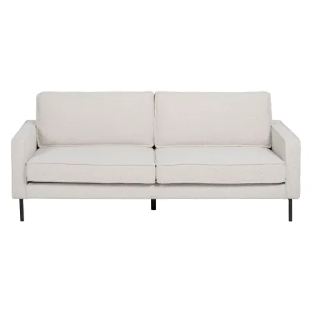 3-Seater Sofa 213 x 87 x 90 cm White Metal