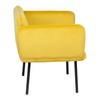 Armchair Yellow Black 100 % polyester 76 x 64 x 77 cm