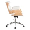 atzveltnes krēsls Balts Dabisks 68 x 62 x 85 cm