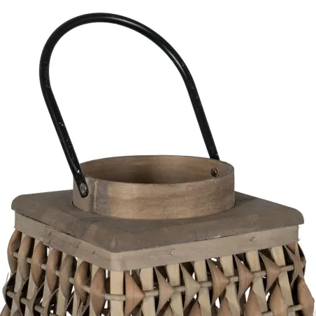 Фонарь Pelēks Bambuss Stikls 30 x 30 x 56 cm