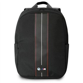BMW Nylon Red Stripe - Laptop Backpack 16" (Black)