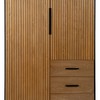 Sideboard ORLEANS Black Natural Iron MDF Wood 104 x 53 x 203 cm