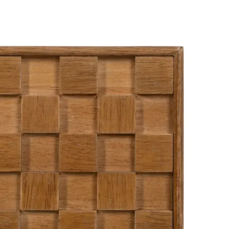 Nightstand MARIGNI Black Natural Iron Ash wood MDF Wood 51,5 x 42 x 56,5 cm