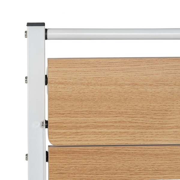 Pöytä Valkoinen Luonnollinen Rauta Puu MDF 87 x 56 x 87 cm