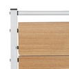 Desk White Natural Iron MDF Wood 87 x 56 x 87 cm