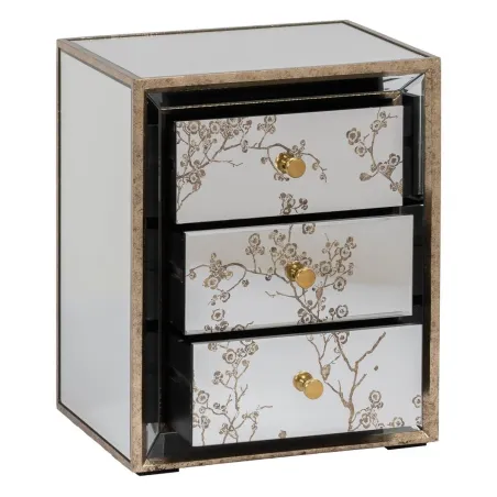 Naktsskapītis CHLOE Bronza spogulis Stikls Koks MDF 49 x 40 x 60 cm
