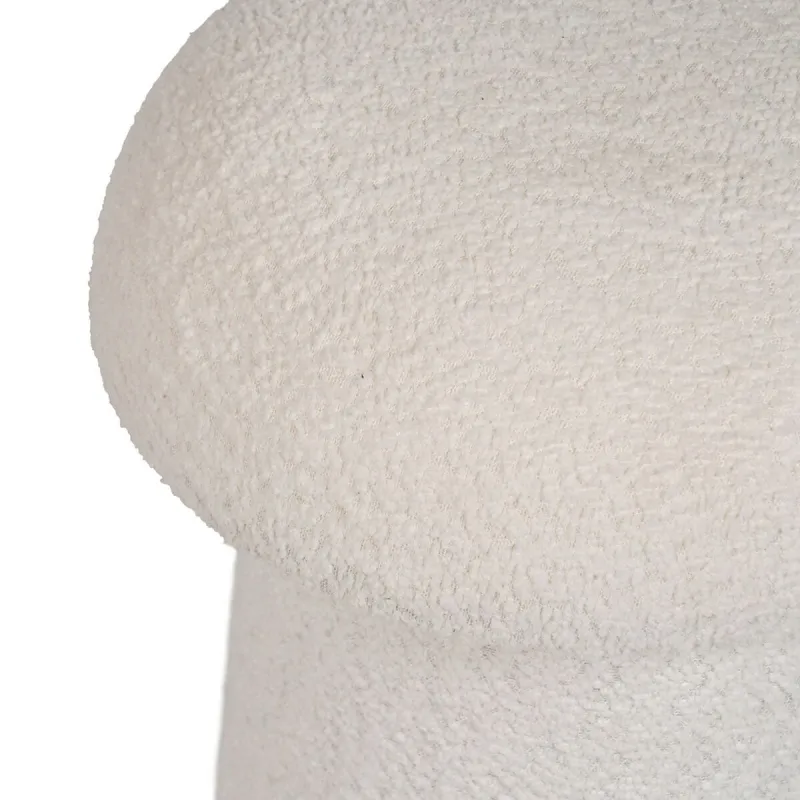 Pouffe White MDF Wood 35 x 35 x 42 cm