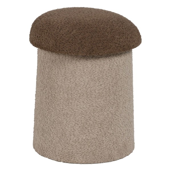 Pouffe Brown Beige MDF Wood 40 x 40 x 48 cm (2 Units)