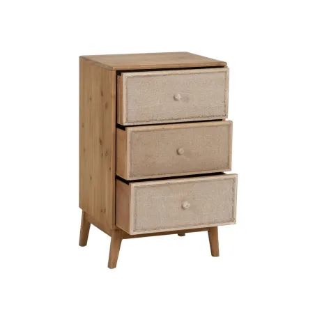 Yöpöytä GEREL Luonnollinen Kuusi Puu MDF Luonnonkuitu 46 x 37 x 76 cm