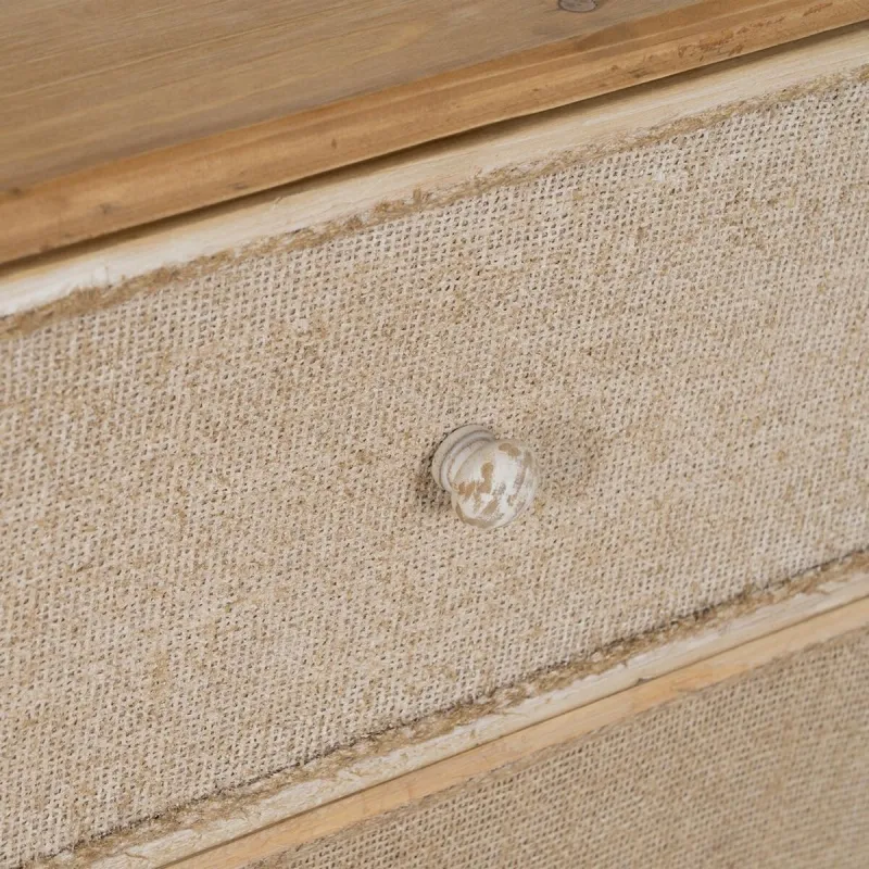 Yöpöytä GEREL Luonnollinen Kuusi Puu MDF Luonnonkuitu 46 x 37 x 76 cm
