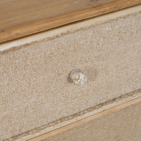 Yöpöytä GEREL Luonnollinen Kuusi Puu MDF Luonnonkuitu 46 x 37 x 76 cm