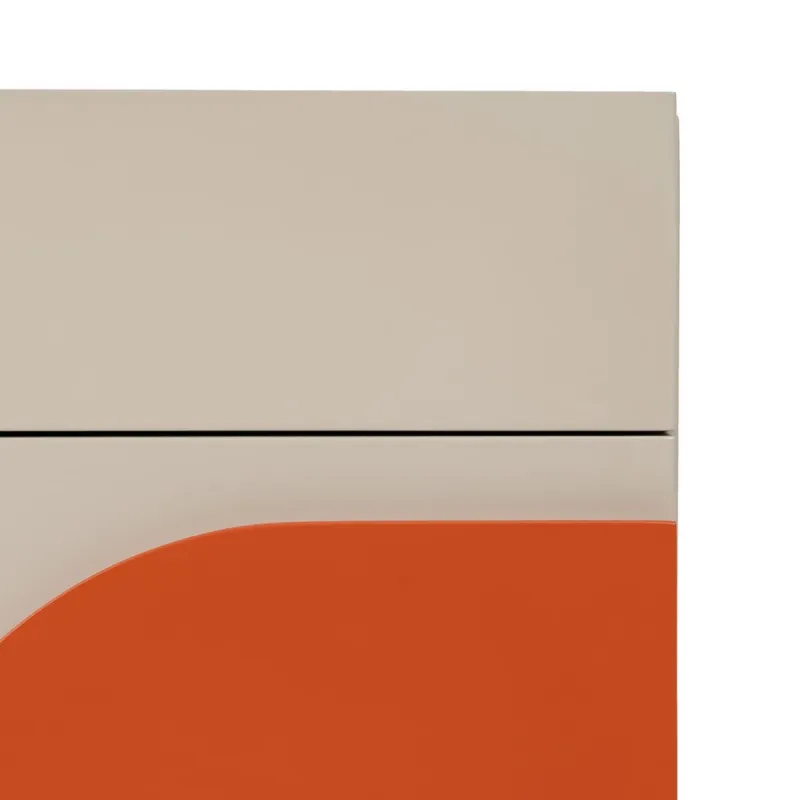 Ночной столик NECTO Оранжевый Бежевый Железо Деревянный MDF 40 x 31,2 x 66,2 cm