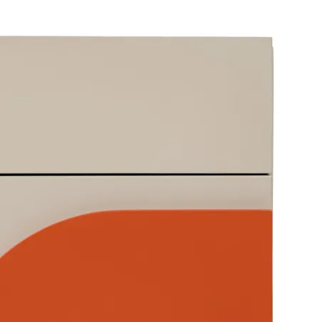 Ночной столик NECTO Оранжевый Бежевый Железо Деревянный MDF 40 x 31,2 x 66,2 cm