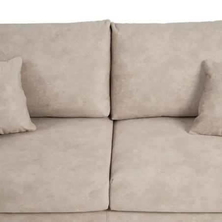 Sohva Beige Kuitu mänty Vaahtokumi 206 x 88 x 100 cm