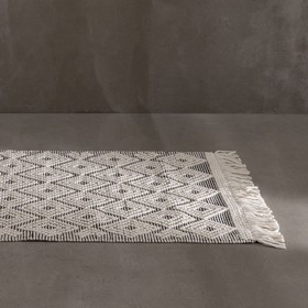 Ковер Белый Чёрный 80 x 150 x 1 cm