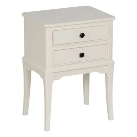 Ночной столик Белый древесина сосны Деревянный MDF 43 X 33 X 60 CM